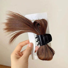 Load image into Gallery viewer, Women Half-tie Hair Claw Feather Shuttlecock Head Lazy Meatball Head Crab Clip Wig Catch Clip High Ponytail Hair Accessories