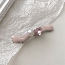 Load image into Gallery viewer, Y2k Hairpins Girls Sweet Rhinestone Pearl Love Side Bangs Hair Clip Female Ladies Barrettes Duckbill Clip Women Hair Accessories