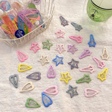 Load image into Gallery viewer, 10pcs Colorful Star BB Hair Clips Girls Y2K Cute Star Barrettes Women Simple Metal Snap Clip Headdress Hair Jewelry Accessories