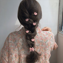 Load image into Gallery viewer, Small Rose Bow Hair Clip Girl Sweet Cute Mini Peach Rose Hairpin Romantic Bangs Barrette Fashion Cute Headdress Hair Accessories