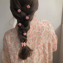 Load image into Gallery viewer, Small Rose Bow Hair Clip Girl Sweet Cute Mini Peach Rose Hairpin Romantic Bangs Barrette Fashion Cute Headdress Hair Accessories