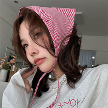 Load image into Gallery viewer, Korean Ins Lace Hair Scarf Women Retro Triangle Hair Band Strap Hair Bag Headscarf Hat Travel Photo Headband Turban Accessorie