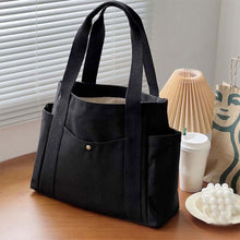 Load image into Gallery viewer, Large Capacity Canvas Tote Bags for Work Commuting Carrying Bag College Style Student Outfit Book Shoulder Bag