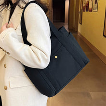 Load image into Gallery viewer, Large Capacity Canvas Tote Bags for Work Commuting Carrying Bag College Style Student Outfit Book Shoulder Bag