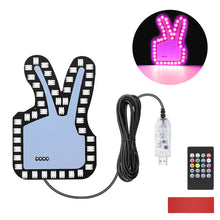 Load image into Gallery viewer, USB Car Finger Gesture Light LED RGB Colorful Fun Gesture Light Hand Lamp Middle Finger Truck Car Accessories