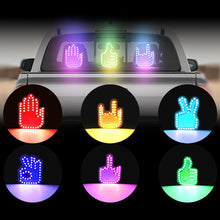 Load image into Gallery viewer, USB Car Finger Gesture Light LED RGB Colorful Fun Gesture Light Hand Lamp Middle Finger Truck Car Accessories