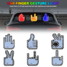 Load image into Gallery viewer, USB Car Finger Gesture Light LED RGB Colorful Fun Gesture Light Hand Lamp Middle Finger Truck Car Accessories