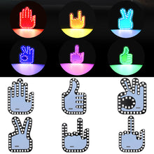 Load image into Gallery viewer, USB Car Finger Gesture Light LED RGB Colorful Fun Gesture Light Hand Lamp Middle Finger Truck Car Accessories