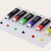 Load image into Gallery viewer, 12/24 Colors Acrylic Paints Set Professional Brush Set 12ml Tubes Artist Drawing Painting Pigment Hand Painted Wall Paint DIY