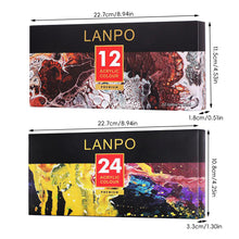 Load image into Gallery viewer, 12/24 Colors Acrylic Paints Set Professional Brush Set 12ml Tubes Artist Drawing Painting Pigment Hand Painted Wall Paint DIY