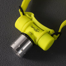 Load image into Gallery viewer, Waterproof Diving Headlight Strong Magnetic Switch Super Bright T6 Light Bead Head-Mounted Long Endurance Flashlight