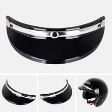 Load image into Gallery viewer, 3 Snap-Button Retro Motorcycle Helmet Sun Shade Protector Retro Open Face Flip Up Down Shield Visor Modified Parts