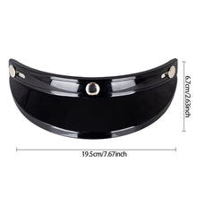 Load image into Gallery viewer, 3 Snap-Button Retro Motorcycle Helmet Sun Shade Protector Retro Open Face Flip Up Down Shield Visor Modified Parts