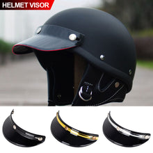 Load image into Gallery viewer, 3 Snap-Button Retro Motorcycle Helmet Sun Shade Protector Retro Open Face Flip Up Down Shield Visor Modified Parts