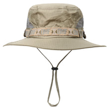 Load image into Gallery viewer, 1Pc Summer Men Bucket Hat Outdoor UV Protection Wide Brim Panama Safari Hunting Hiking Hat Mesh Fisherman Hat Beach Sunscreen Cap