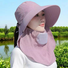 Load image into Gallery viewer, 1Pc Summer Sun Hats UV Protection Outdoor Fishing Cap for Women Hiking Camping Working Visor Bucket Hat Removable Fishing Hat