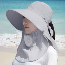 Load image into Gallery viewer, 1Pc Summer Sun Hats UV Protection Outdoor Fishing Cap for Women Hiking Camping Working Visor Bucket Hat Removable Fishing Hat