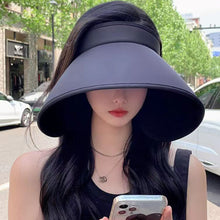 Load image into Gallery viewer, Foldable Sun Hats Female Summer Hat Visors Empty Top Hat Wide Large Brim Beach Hats Beach Protection Caps Women