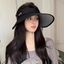 Load image into Gallery viewer, Foldable Sun Hats Female Summer Hat Visors Empty Top Hat Wide Large Brim Beach Hats Beach Protection Caps Women