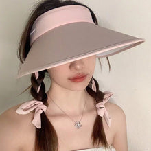 Load image into Gallery viewer, Foldable Sun Hats Female Summer Hat Visors Empty Top Hat Wide Large Brim Beach Hats Beach Protection Caps Women