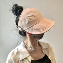 Load image into Gallery viewer, Foldable Wide Brim Empty Top Sun Hat Drawstring Adjustable Caps for Men Women Beach Hats Summer Quick-drying Visors Fisherman Cap