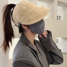 Load image into Gallery viewer, Foldable Wide Brim Empty Top Sun Hat Drawstring Adjustable Caps for Men Women Beach Hats Summer Quick-drying Visors Fisherman Cap