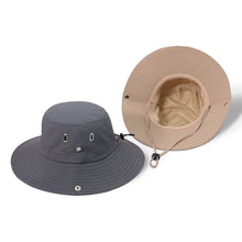 Load image into Gallery viewer, 1Pc Summer Bucket Hat For Men Fisherman Cap Fishing Outdoor Sunshade Big Brim Sunscreen Riding Hiking Suncreen Sunhat