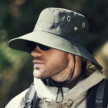 Load image into Gallery viewer, 1Pc Summer Bucket Hat For Men Fisherman Cap Fishing Outdoor Sunshade Big Brim Sunscreen Riding Hiking Suncreen Sunhat