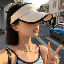 Load image into Gallery viewer, 1Pc Ice Silk Sun Hats Women Empty Top Baseball Cap Sunscreen Uv Protection Visors Outdoor Riding Running Sports Shades