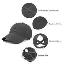 Load image into Gallery viewer, Quick Dry Baseball Cap Outdoor Sports Mesh Breathable Hat For Men Portable Hiking Fishing Sunbonnet Golf Adjustable Cap
