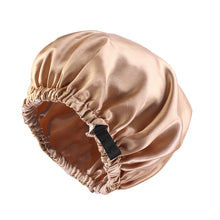 Load image into Gallery viewer, Women Large Satin Bonnet Silky Night Sleeping Cap Adjusting Button Night Hat Beauty Salon Hair Care Hat Bathroom Products