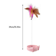 Load image into Gallery viewer, 1Pc Cats Toys Feathers Wand Interactive Toy Kitten Toys with Bell Pets Collar Playing Teaser Wand Training Toys for Cats Supplies