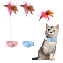 Load image into Gallery viewer, 1Pc Cats Toys Feathers Wand Interactive Toy Kitten Toys with Bell Pets Collar Playing Teaser Wand Training Toys for Cats Supplies