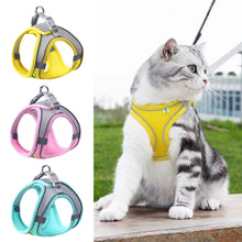 Load image into Gallery viewer, Adjustable Puppy Cat Harness Vest Reflective Breathable Adjustable Pet Harness for Small Medium Dogs Outdoor Walking