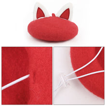 Load image into Gallery viewer, 1Pc Painter Wool Cap Pet Designer Rabbit Hats Dog Beret Pet Headwear Warm Headgear Mini Decorative Cute Solid Color Pet Hat