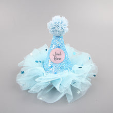 Load image into Gallery viewer, 1Pc Creative Lace happy Birthday Hat Children DIY Crown Hats with Rope Baby Party Birthday Photo Props Cute Pet Dog Party Cap