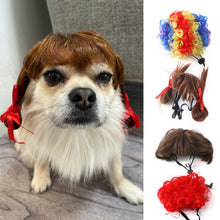 Load image into Gallery viewer, 1Pc Pet Wigs Cosplay Props Funny Dogs Cats Cross-Dressing Hair Hat Costumes Head Accessories For Halloowen Christmas Pets Supplies