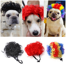 Load image into Gallery viewer, 1Pc Pet Wigs Cosplay Props Funny Dogs Cats Cross-Dressing Hair Hat Costumes Head Accessories For Halloowen Christmas Pets Supplies