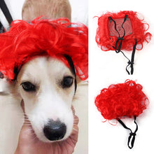 Load image into Gallery viewer, 1Pc Pet Wigs Cosplay Props Funny Dogs Cats Cross-Dressing Hair Hat Costumes Head Accessories For Halloowen Christmas Pets Supplies