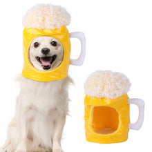 Load image into Gallery viewer, 1Pc Pets Funny Headwear Funny Creative Winter Soft Photography Prop Head Toys Beer Modeling Hat Puppy Head Costume for Cosplay Party