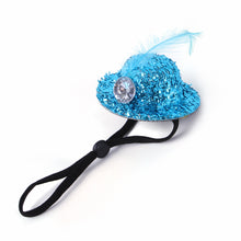 Load image into Gallery viewer, Funny Hats For Small Animals Pet Chicken Duck Hats For Hens Tiny Pets Funny Chicken Accessories Feather Top Hat With Adjustable Elastic Chin Strap Rooster Duck
