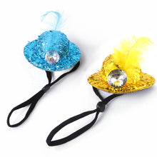 Load image into Gallery viewer, Funny Hats For Small Animals Pet Chicken Duck Hats For Hens Tiny Pets Funny Chicken Accessories Feather Top Hat With Adjustable Elastic Chin Strap Rooster Duck