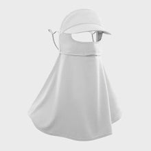 Load image into Gallery viewer, Ice Silk UPF50+ Sunscreen Mask With Brim Extended Neck Guard UV Protection Outdoor Sports Cycling Mask Adjustable Facekini