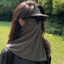 Load image into Gallery viewer, Ice Silk UPF50+ Sunscreen Mask With Brim Extended Neck Guard UV Protection Outdoor Sports Cycling Mask Adjustable Facekini