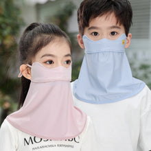 Load image into Gallery viewer, Children's Sunscreen Mask UPF50+ Extended Neck Ice Silk Mask With Cartoon Pattern Outdoor Sports Entertainment Sunscreen Gear