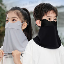 Load image into Gallery viewer, Children's Sunscreen Mask UPF50+ Extended Neck Ice Silk Mask With Cartoon Pattern Outdoor Sports Entertainment Sunscreen Gear