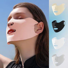 Load image into Gallery viewer, Summer UPF50+ Double Layer Ice Silk Mask Light Breathable Outdoor Cycling Golf Sun Mask 3D Ear Hanging Facekini