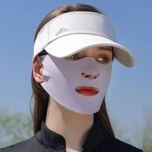 Load image into Gallery viewer, Summer UPF50+ Double Layer Ice Silk Mask Light Breathable Outdoor Cycling Golf Sun Mask 3D Ear Hanging Facekini