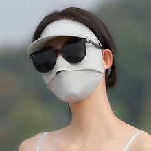 Load image into Gallery viewer, UPF50+ Full Face Sunscreen Mask With Brim Outdoor UV Protection Cycling Driving Ice Silk Facekini