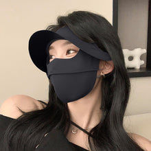 Load image into Gallery viewer, Full Face Sunscreen Mask With Large Vinyl Brim Outdoor Driving Riding UV Protection Eye Protection Ice Silk Facekini